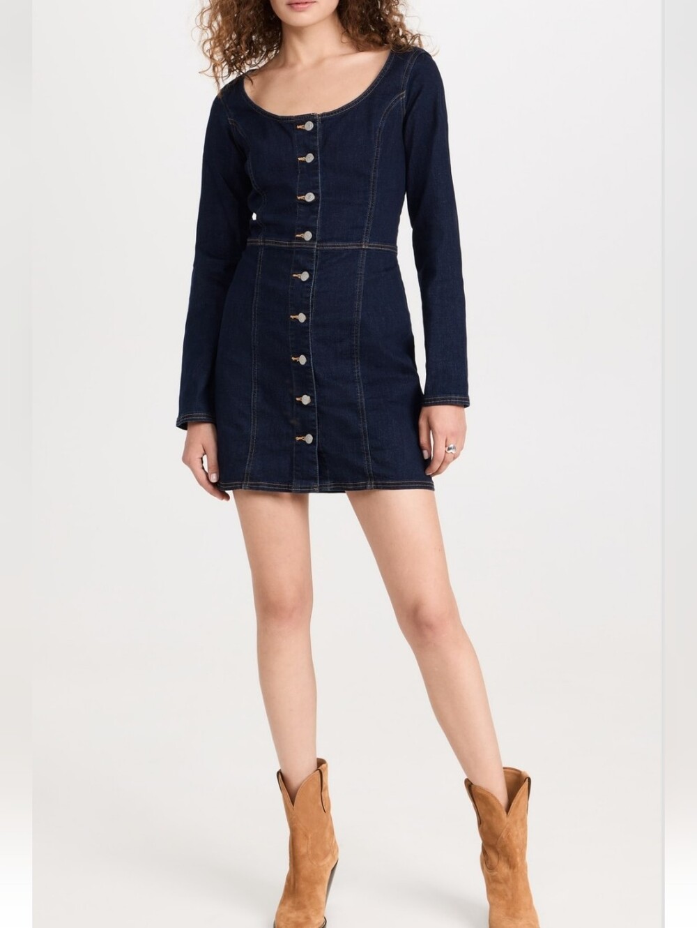 Levi's Veda Denim Dress In Cool Natasia Rinse Dark Wash Size XL